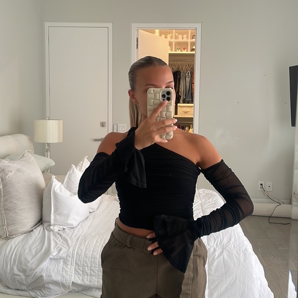 Black long sleeve top - Picture 2 of 4